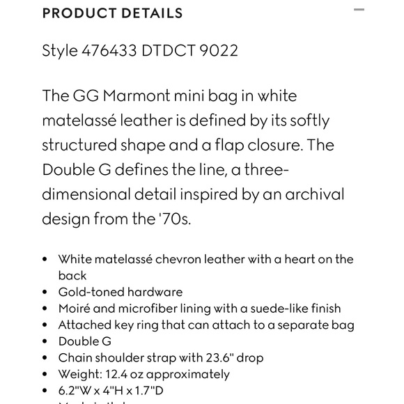 Gucci Cream and Gold Crossbody Bag with Quilted Design - Picture 7 of 7